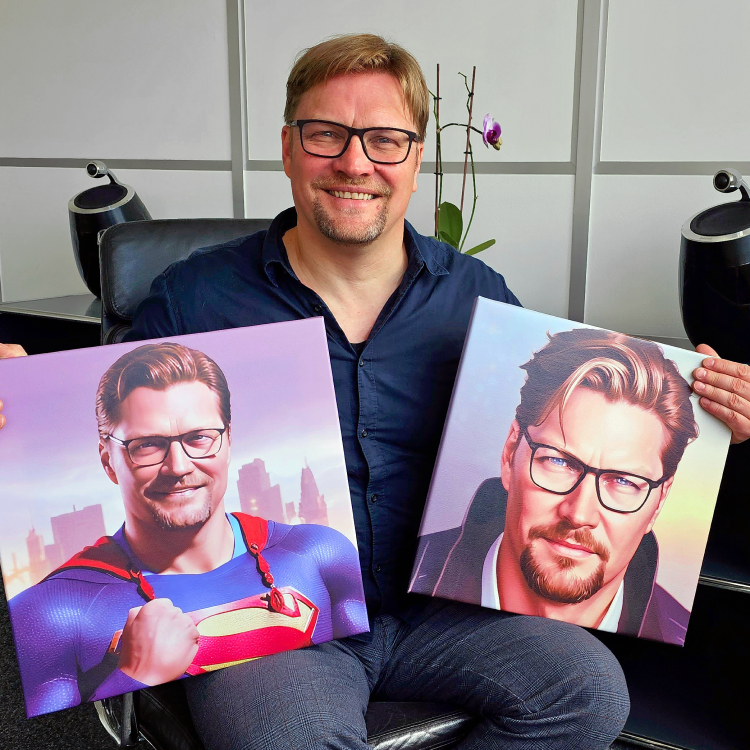 Surprise your father, boyfriend or husband with a personal portrait for Father's Day